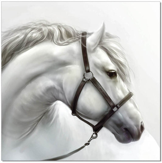 J&M Furniture Wall Art White Horse