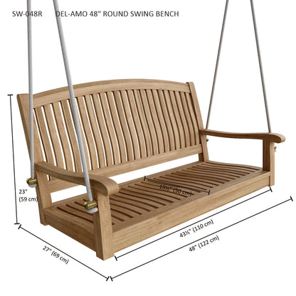 Anderson Teak Del-Amo 48" Round Swing Bench