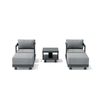 Anderson Teak SET-905-AL 5-pc Granada Aluminum Deep Seating