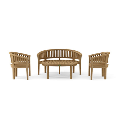 Anderson Teak Curve 4-Pieces Conversation Set