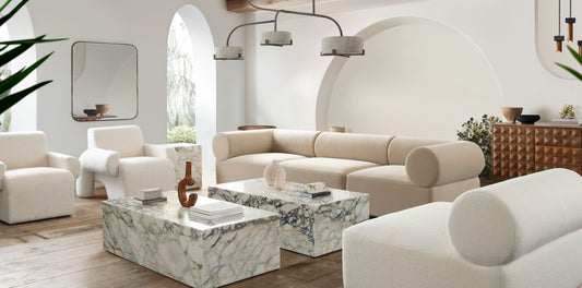 Zia 3PC Modular Sofa in Light Camel Performance Velvet Fabric by Diamond Sofa