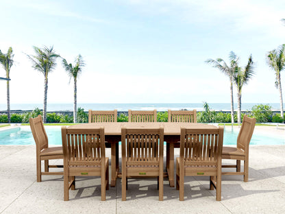 Anderson Teak Bahama Sahara 9-Pieces 87" Oval Dining Set