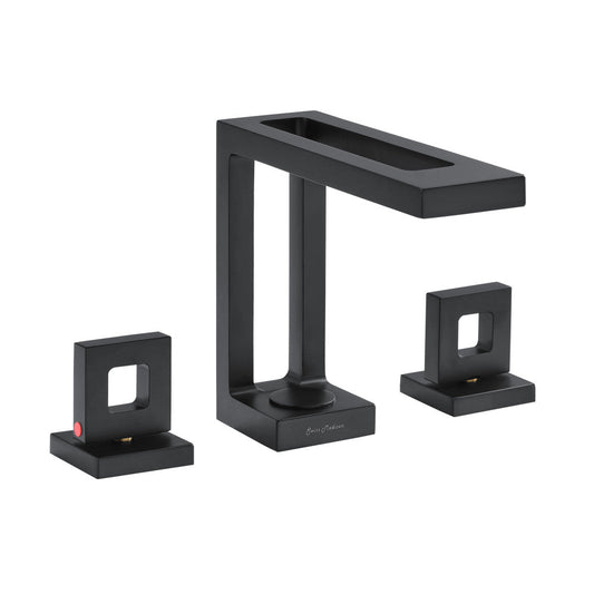 Swiss Madison Pierre Widespread, Double Handle, Bathroom Faucet in Matte Black