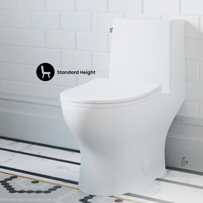 Swiss Madison Ivy One-Piece Toilet Left Side Flush 1.28 gpf