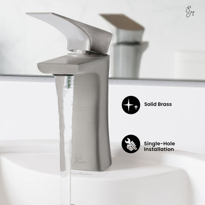 Swiss Madison Monaco Single Hole, Single-Handle, Bathroom Faucet in Brushed Nickel