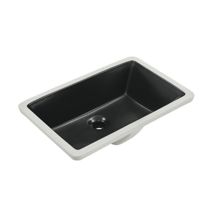Swiss Madison Voltaire 21" Rectangle Undermount Bathroom Sink in Matte Black