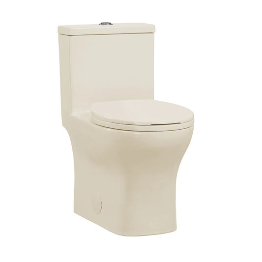 Swiss Madison Sublime III One-Piece Round Toilet Vortex™ Dual-Flush 0.95/1.26 gpf in Bisque