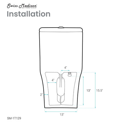 Swiss Madison Cascade One-Piece Toilet Dual-Flush 0.8/1.28 gpf