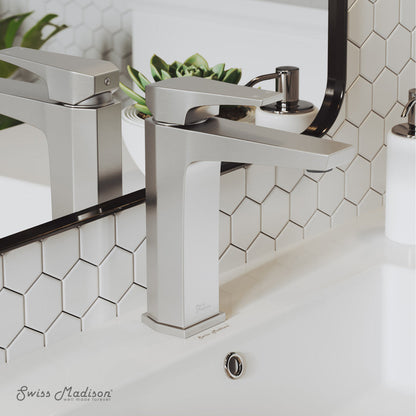 Swiss Madison Voltaire Single Hole, Single-Handle, Bathroom Faucet in Brushed Nickel