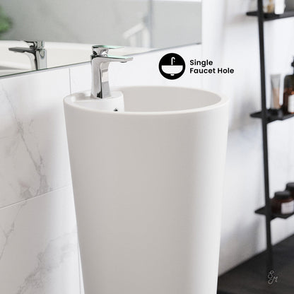 Swiss Madison Monaco Circular Basin Pedestal sink