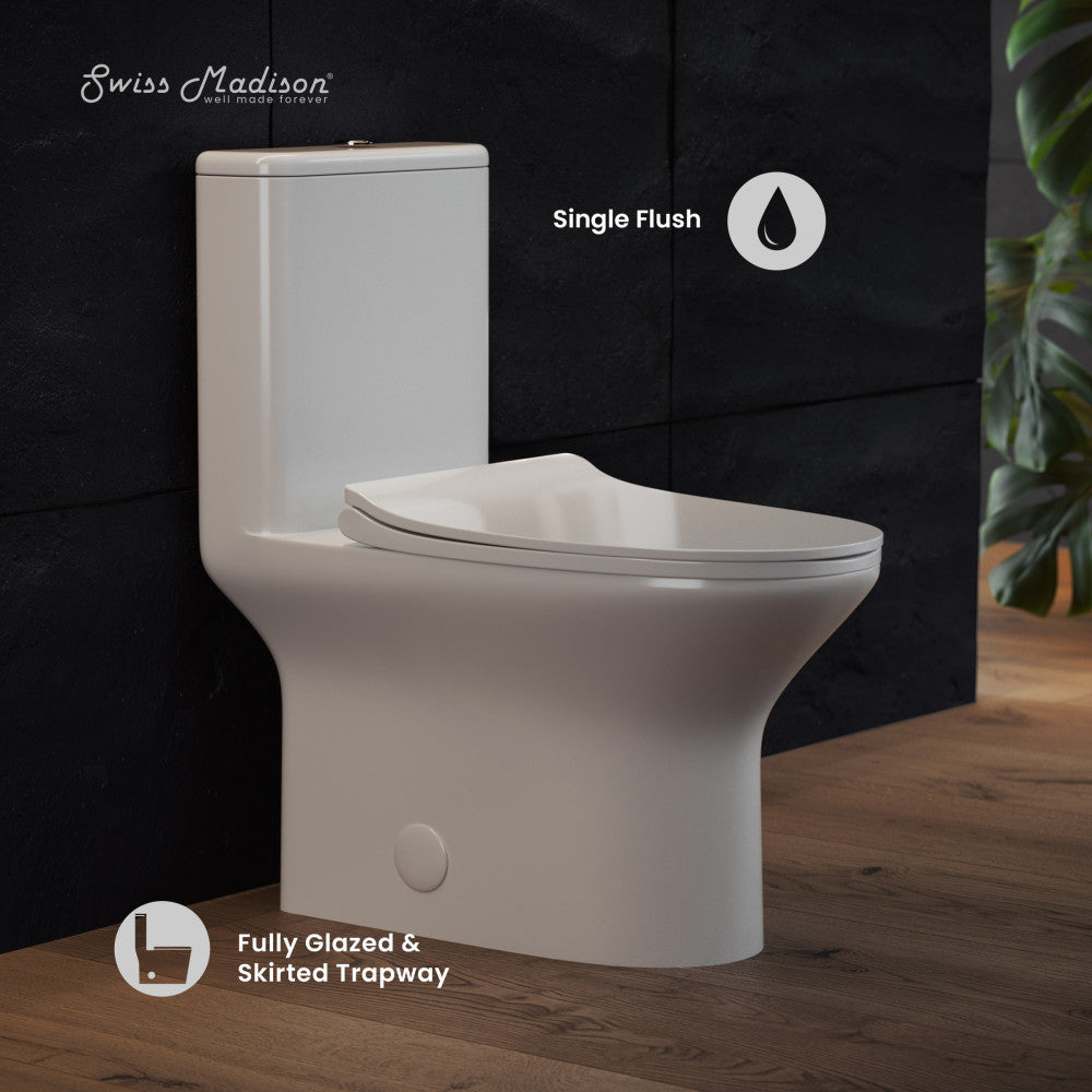 Swiss Madison Cascade One-Piece Toilet Dual-Flush 0.8/1.28 gpf