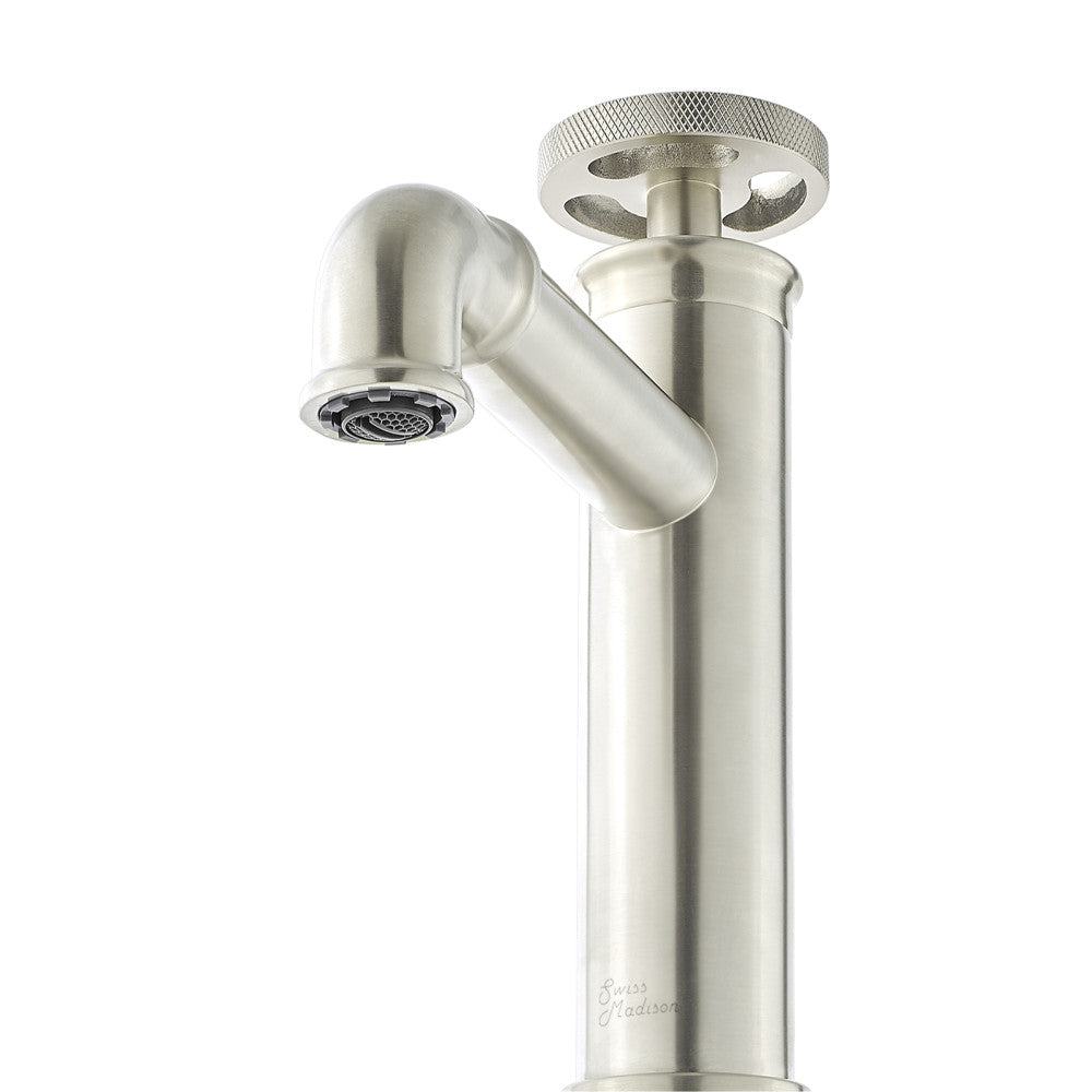Swiss Madison Avallon Single Hole, Single-Handle Wheel, Bathroom Faucet in Brushed Nickel