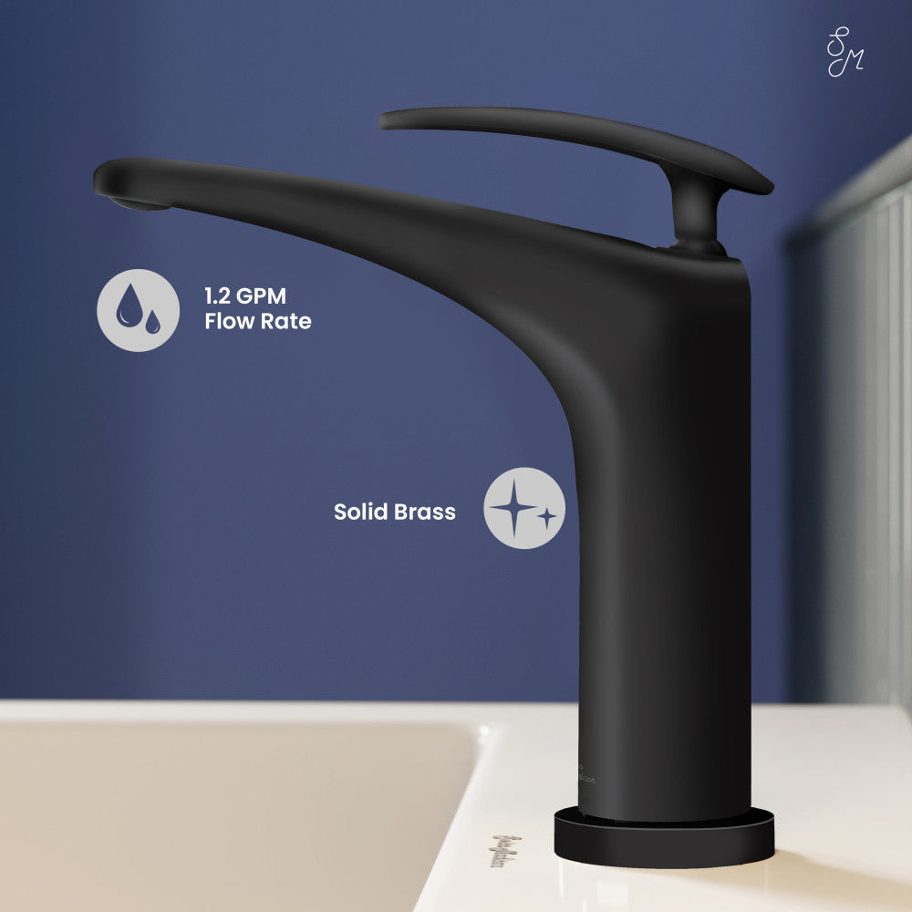 Swiss Madison Sublime Single Hole, Single-Handle, Bathroom Faucet in Matte Black