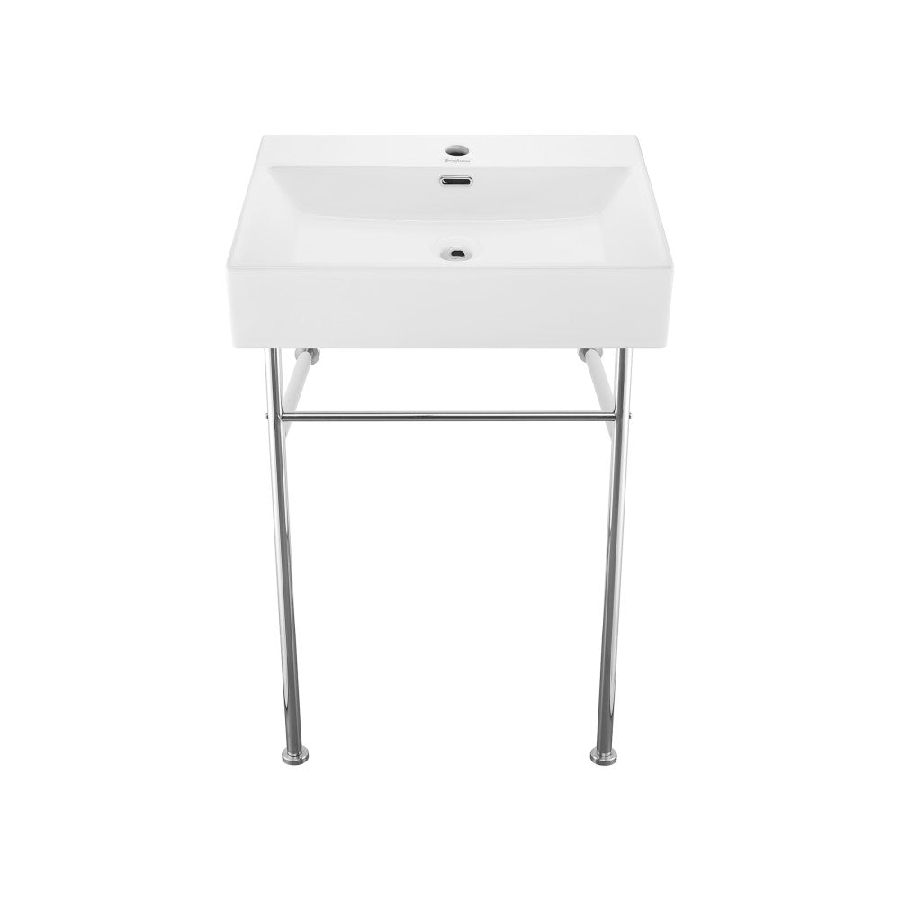 Swiss Madison Swiss Madison Well Made Forever SM-SK711-10C - Claire 24 Ceramic Console Sink Bundle