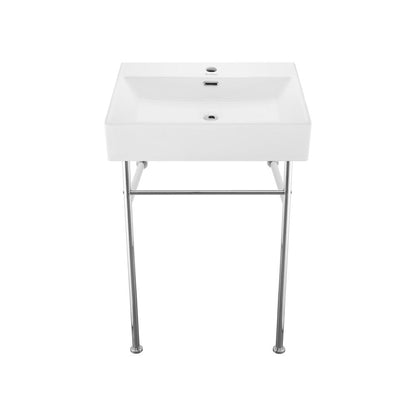 Swiss Madison Swiss Madison Well Made Forever SM-SK711-10C - Claire 24 Ceramic Console Sink Bundle