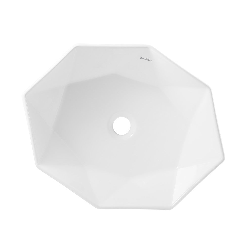 Swiss Madison Brusque Glossy White Ceramic Specialty Vessel Sink 19.25 in
