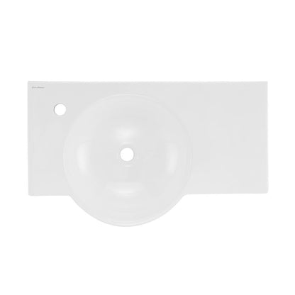 Swiss Madison Chateau 30" Left Side Faucet Wall-Mount Bathroom Sink
