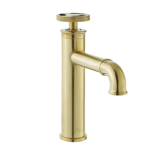 Swiss Madison Avallon Single Hole, Single-Handle Wheel, Bathroom Faucet in Brushed Gold