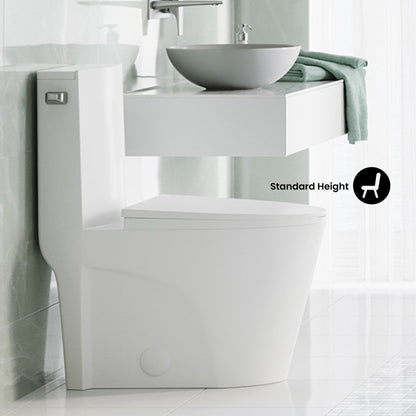 Swiss Madison St. Tropez One-Piece Elongated Toilet Side Flush 1.28 gpf