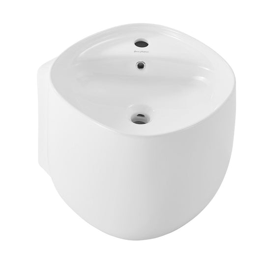 Swiss Madison Ivy 18 in. Ceramic Glossy White Wall Mount Sink