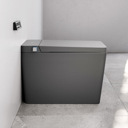 Swiss Madison Concorde One Piece Smart Toilet 1.28 GPF in Matte Gray with Heated Bidet, Air Drying, Night Light, Foot Sensor