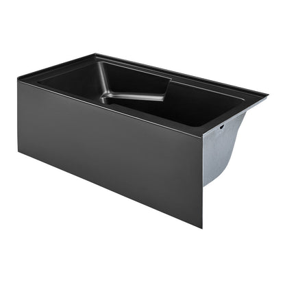 Swiss Madison Voltaire 60" x 32" Right-Hand Drain Alcove Bathtub with Apron in Matte Black