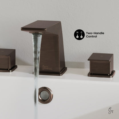 Swiss Madison Carre 8 in. Widespread, 2-Handle, Bathroom Faucet in Oil Rubbed Bronze