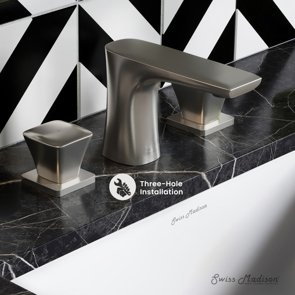 Swiss Madison Monaco 8 in. Widespread, 2-Handle, Bathroom Faucet in Brushed Nickel