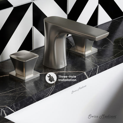 Swiss Madison Monaco 8 in. Widespread, 2-Handle, Bathroom Faucet in Brushed Nickel