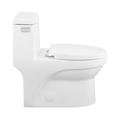 Swiss Madison Virage One-Piece Elongated Left Side Flush Handle Toilet 1.28 gpf