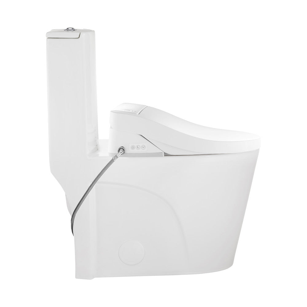 Swiss Madison St. Tropez One-Piece Elongated Toilet Vortex Dual-Flush 1.1/1.6 gpf with Smart Seat Bidet Option 2