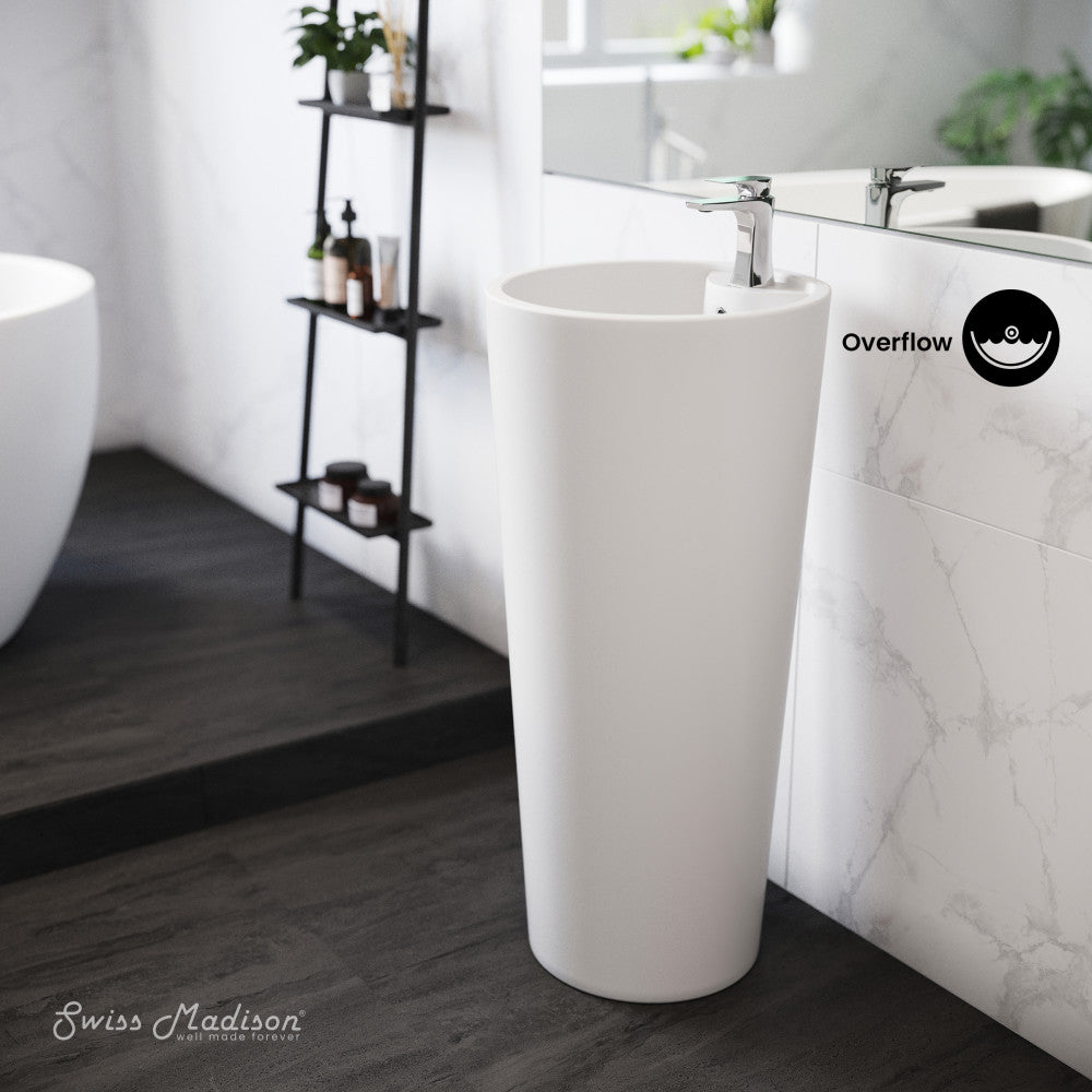 Swiss Madison Monaco Circular Basin Pedestal sink