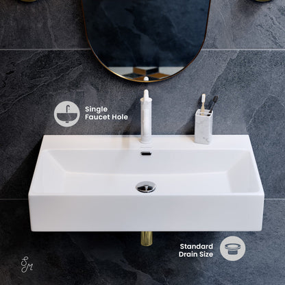 Swiss Madison Claire 30" Rectangle Wall-Mount Bathroom Sink