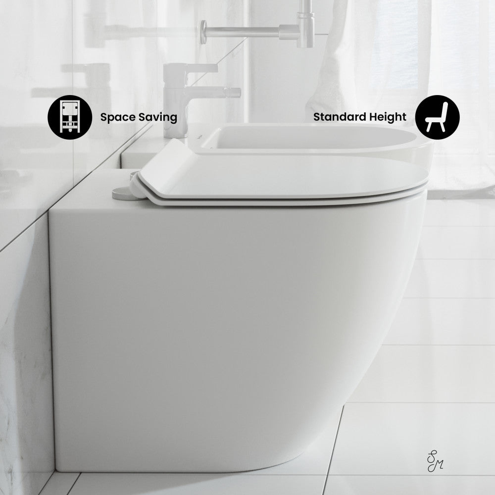 Swiss Madison St. Tropez Back-to-Wall Elongated Toilet Bowl
