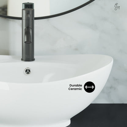 Swiss Madison Ivy 23 Oval Ceramic Vessel Sink