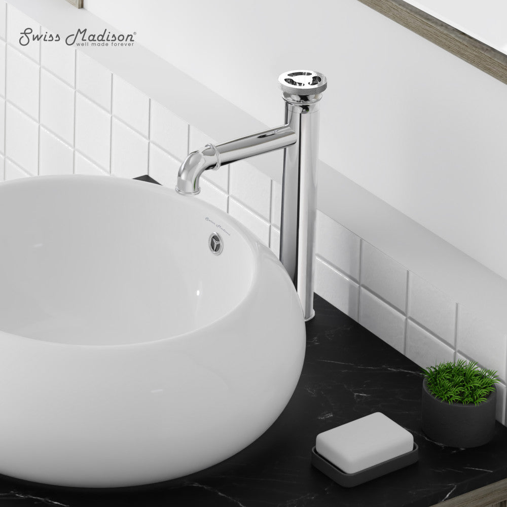 Swiss Madison Avallon Single Hole, Single-Handle Wheel, High Arc Bathroom Faucet in Chrome