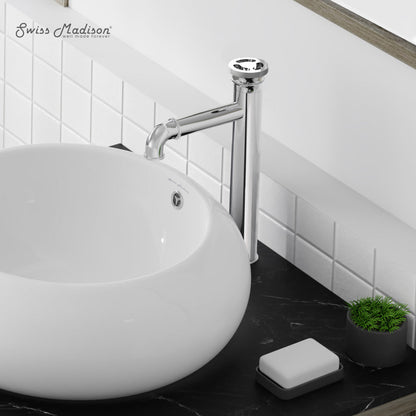 Swiss Madison Avallon Single Hole, Single-Handle Wheel, High Arc Bathroom Faucet in Chrome