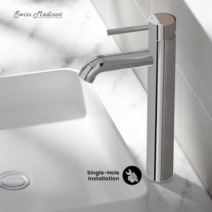 Swiss Madison Ivy Single Hole, Single-Handle, High Arc Bathroom Faucet in Chrome