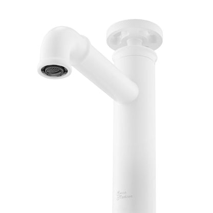 Swiss Madison Avallon Single Hole, Single-Handle Wheel, Bathroom Faucet in Matte White