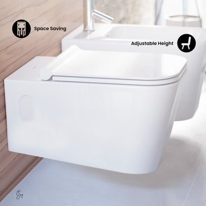 Swiss Madison Concorde Wall-Hung Square Toilet Bowl
