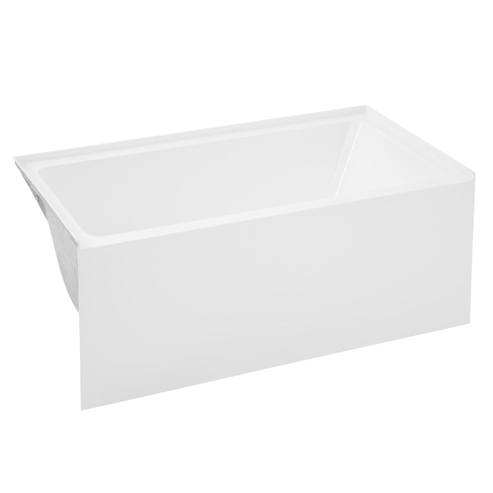Swiss Madison Voltaire 54 x 30 Skirted Left Drain Soaking Alcove Bathtub in Glossy White