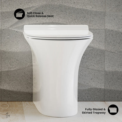 Swiss Madison Cascade Back-to-Wall Elongated Toilet Bowl