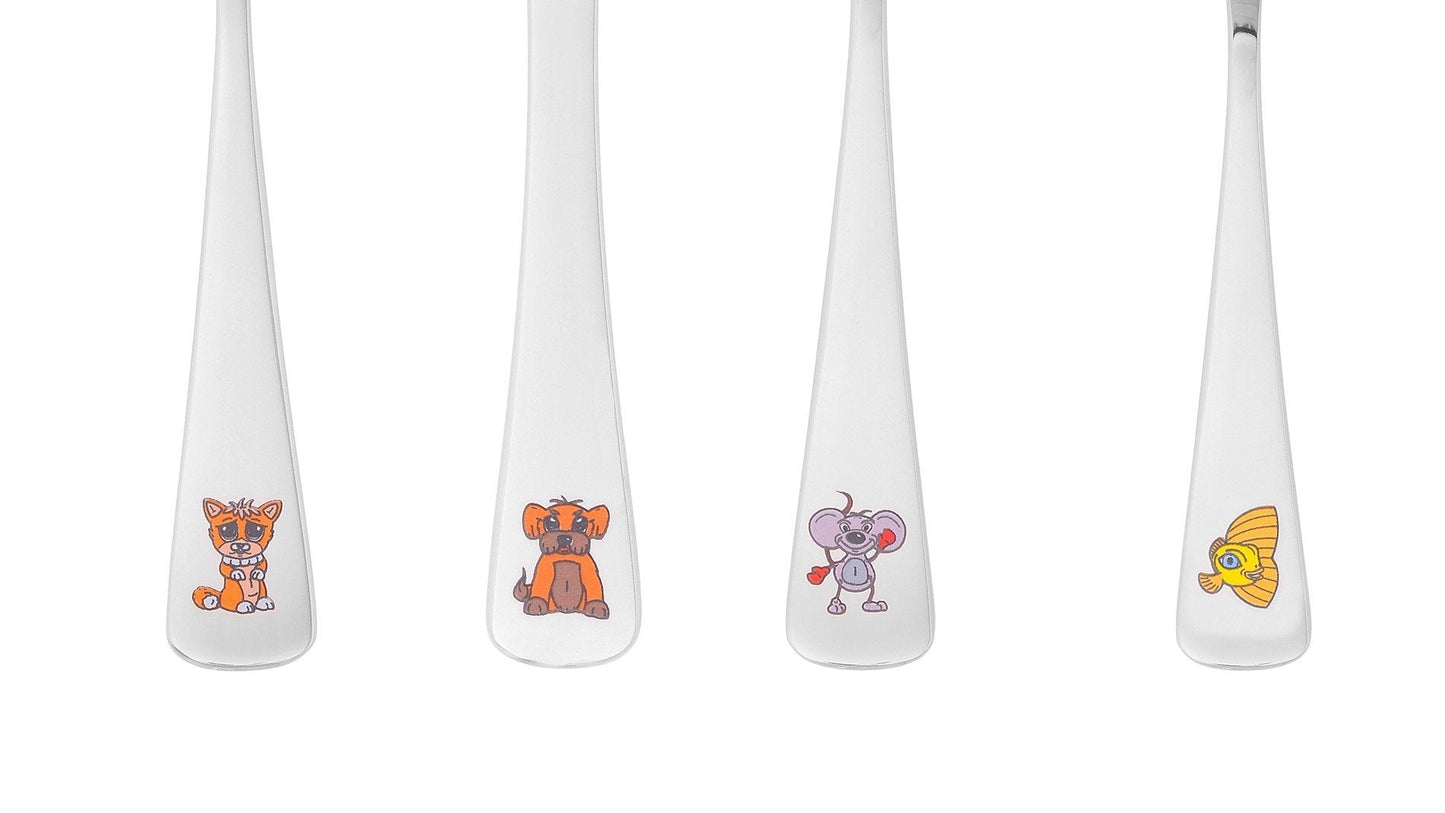 ANIMALS Children 4 Piece 18/10 Stainless Steel Flatware Set - Maxima House