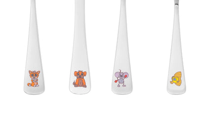 ANIMALS Children 4 Piece 18/10 Stainless Steel Flatware Set - Maxima House