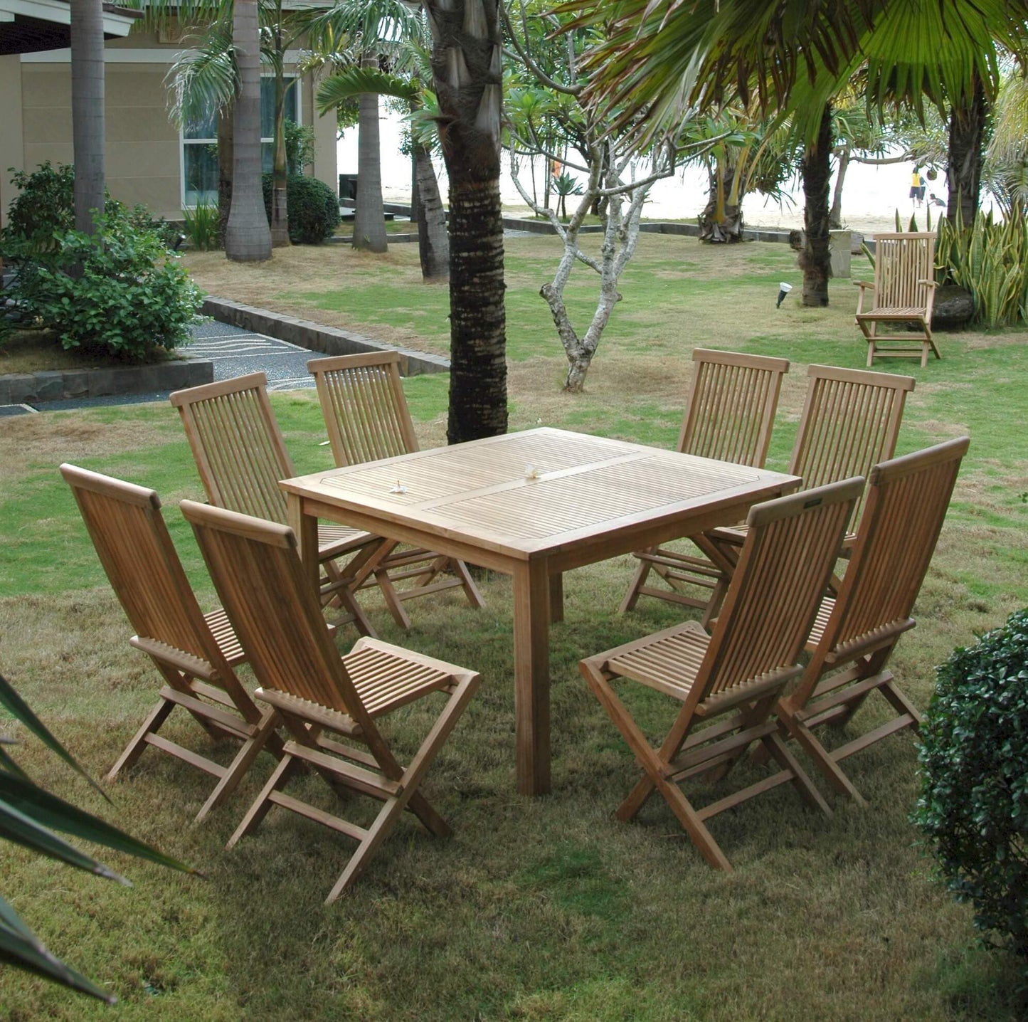 Anderson Teak Windsor Classic Chair 9-Pieces Folding Dining Set