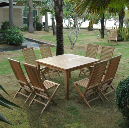 Anderson Teak Windsor Classic Chair 9-Pieces Folding Dining Set