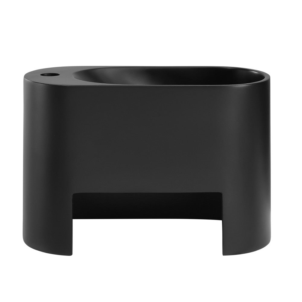 Swiss Madison Terre 18" Right Side Faucet Wall-Mount Bathroom Sink in Black