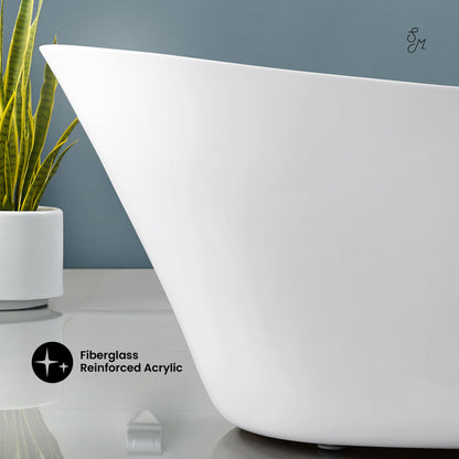Swiss Madison Sublime 67" Single Slipper Freestanding Bathtub