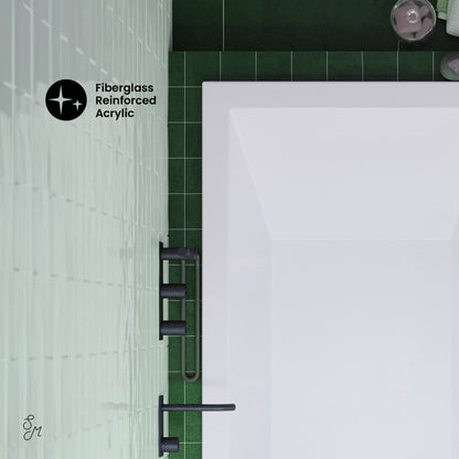 Swiss Madison Voltaire 48" x 30" Reversible Drain Drop-In Bathtub