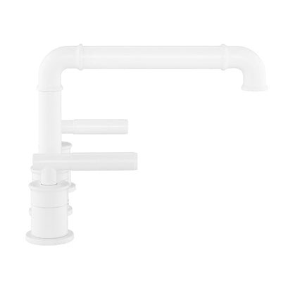 Swiss Madison Avallon 8 in. Widespread, Sleek Handle, Bathroom Faucet in Matte White